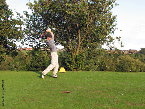 The Golfer Driving