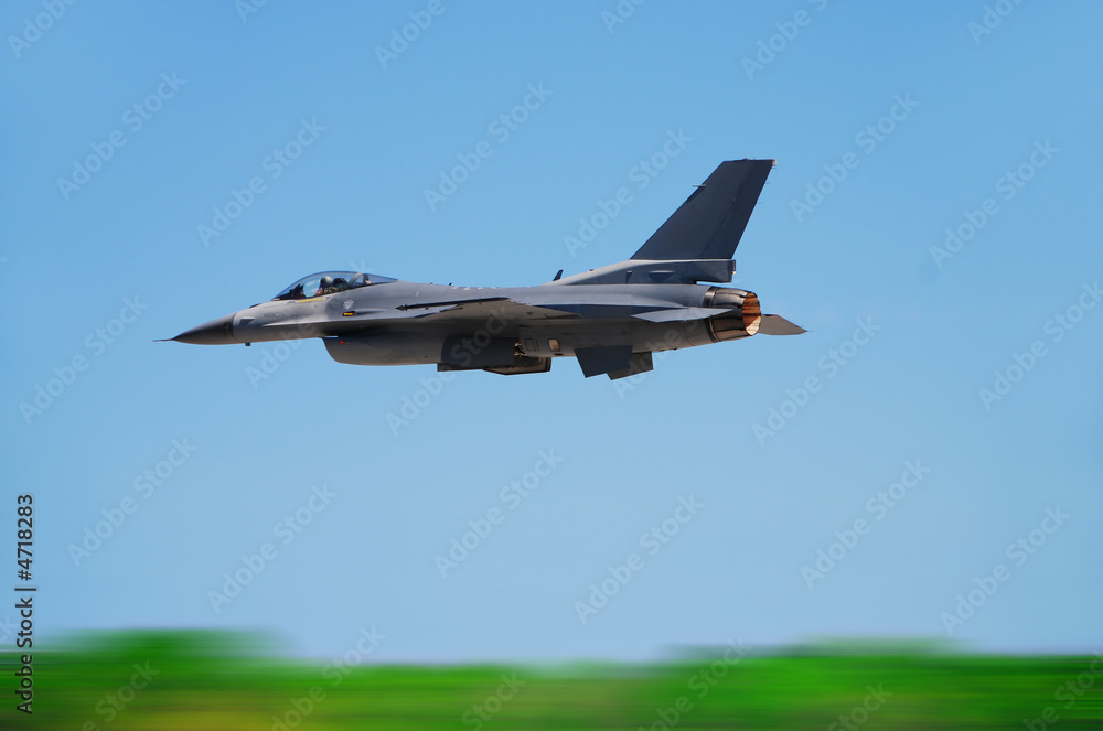 Modern American jet fighter with motion blur Modern American jet fighter with motion blur