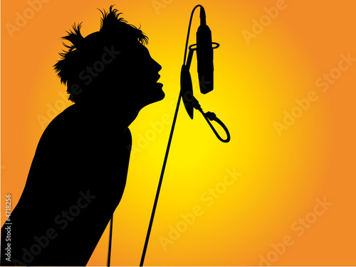 chanteur en enregistrement