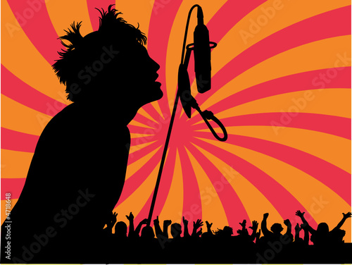 chanteur en concert