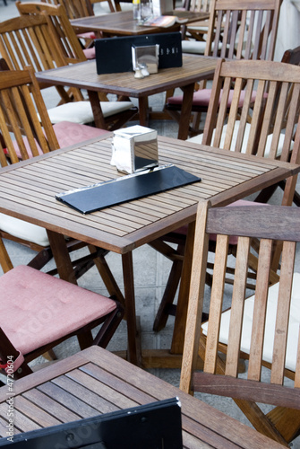 cafe tables and chairs outside