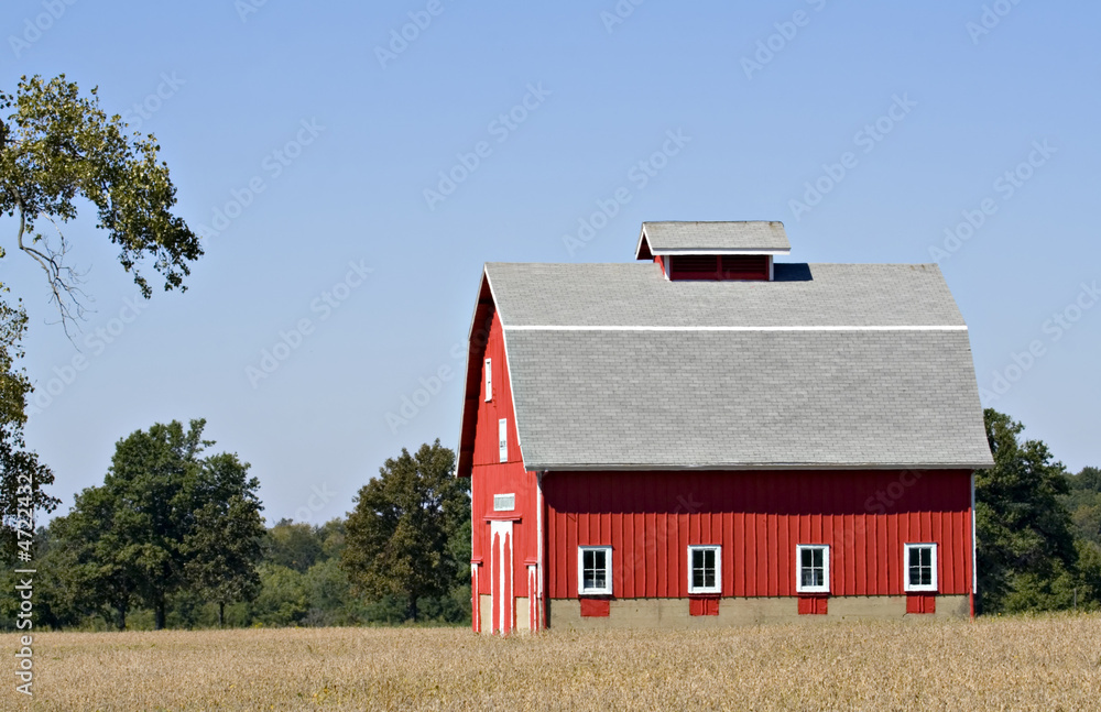 Red Barn and Blue Sky