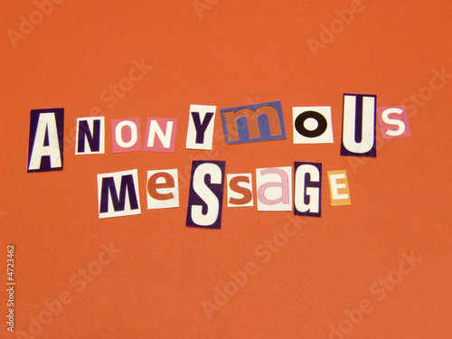 anonymous message