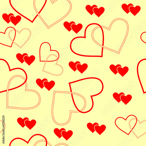 Seamlessly vector wallpaper valentine with hearts
