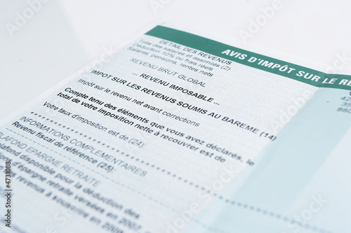 Avis d'imposition