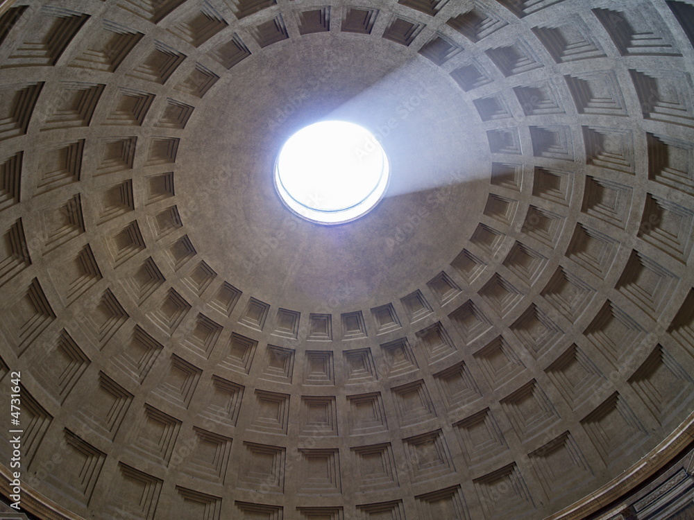 die decke vom pantheon in rom