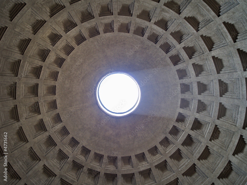 die decke vom pantheon in rom