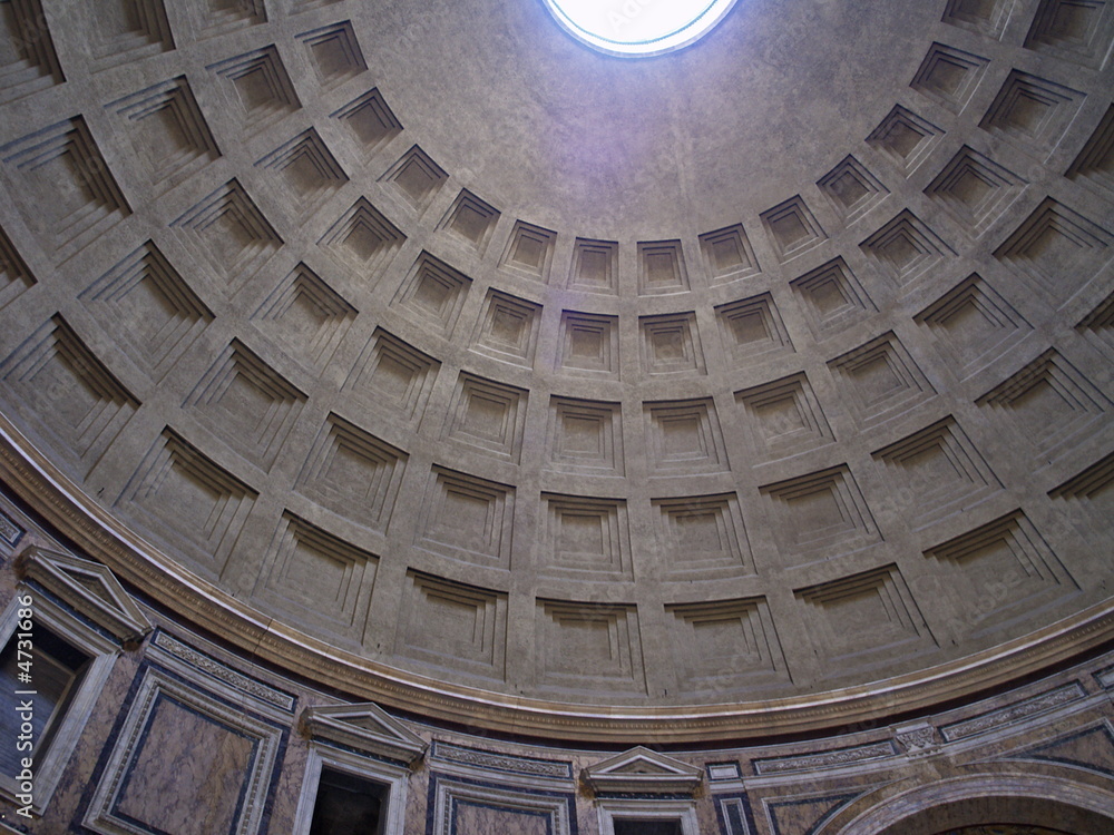die decke vom pantheon in rom