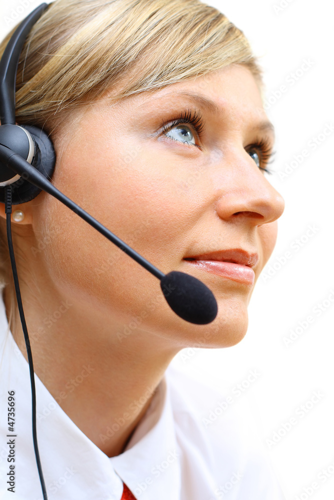 Young beautiful customer service girl Young beautiful customer service girl
