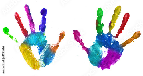multicolor hands print