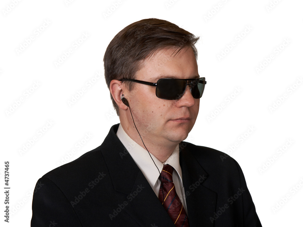 Bodyguard in sunglasses Bodyguard in sunglasses