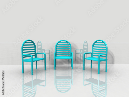 chaises bleues photo