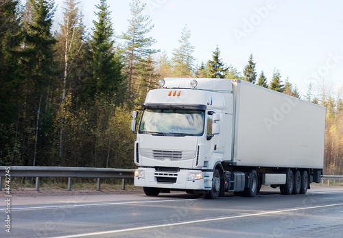 blank white tractor trailer truck of my   Trucks  series 