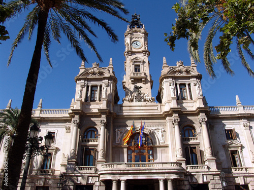 Ayuntamiento y Plaza del Ayuntamiento (Valencia) Spain