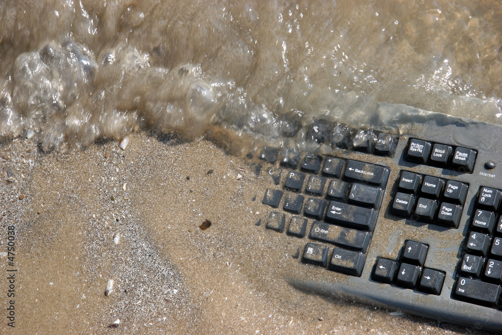Obraz na plátně Computer Keyboard Awash