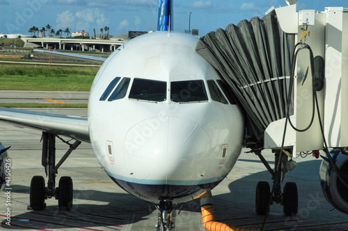 Airliner at the gate