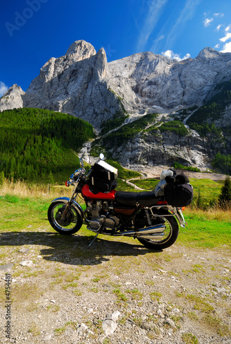 motorbike and mountains