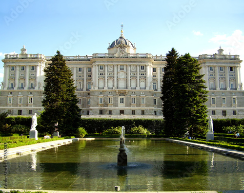 Royal palace, gardens, Madrid, Spain