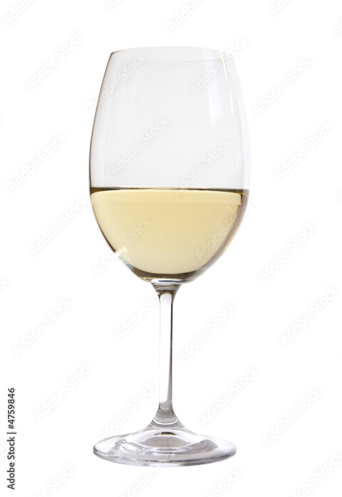 white wine,  isolated on whire