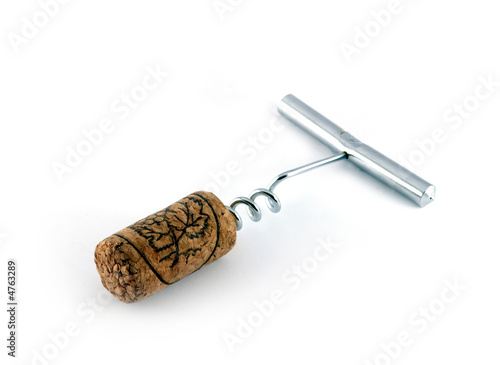 corkscrew for opening wine bottles with wine cork 