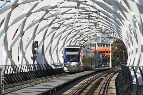 Speed Tram in Tunnel in The Hague