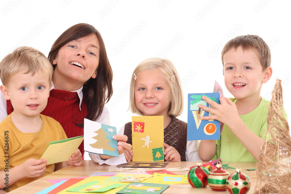 Fototapeta premium making Christmas cards