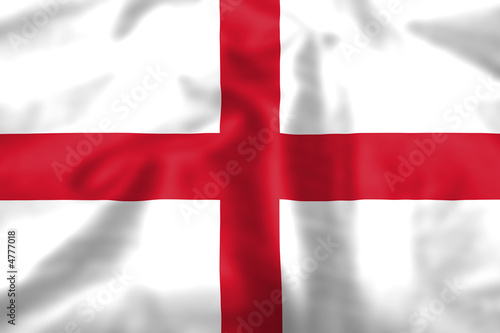 England's St George's Cross flag with a rippled texture