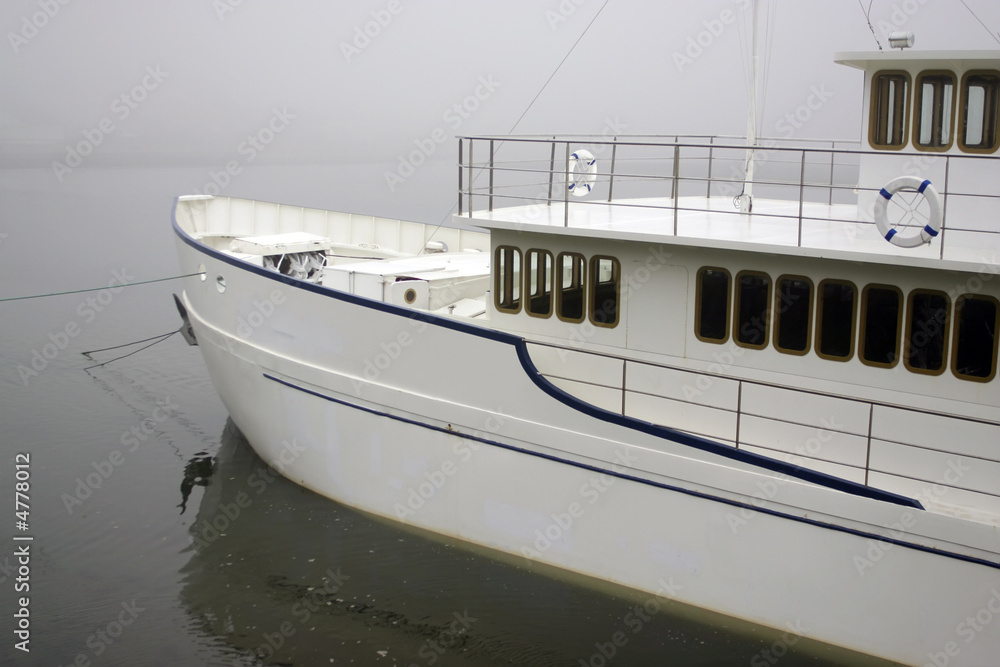 Naklejka premium White ship