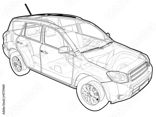 Perspective illustration of a Toyota RAV4