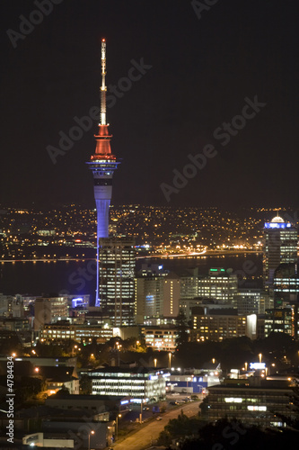 Auckland New Zealand Sky Tower at Night