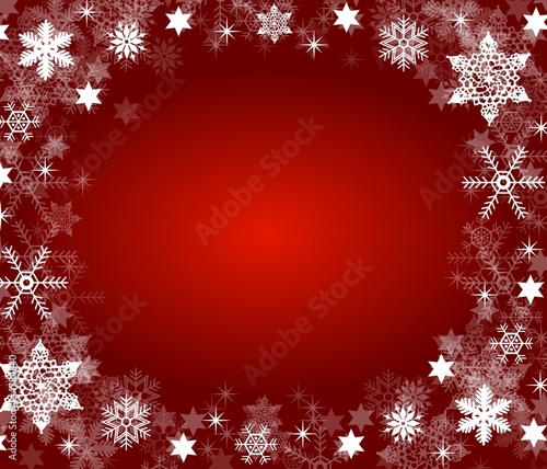 weihnachtshintergrund rot - schneeflocken
