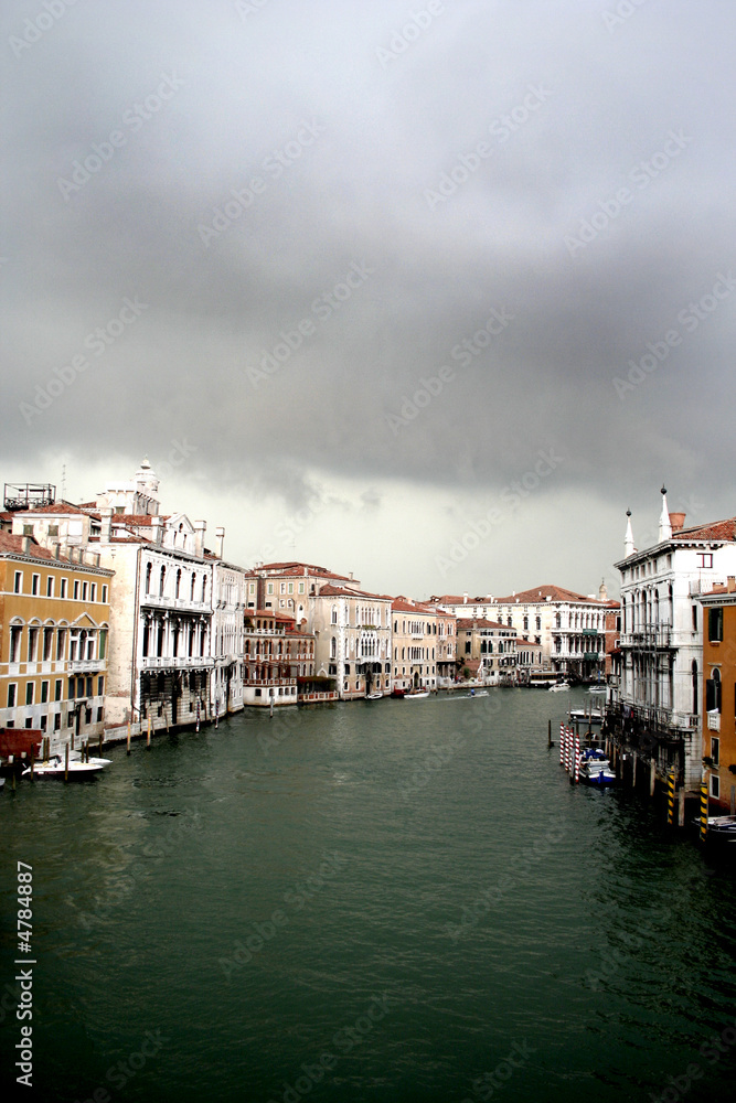 Fototapeta premium Rainstorm rolling into the Grand Canal, Venice