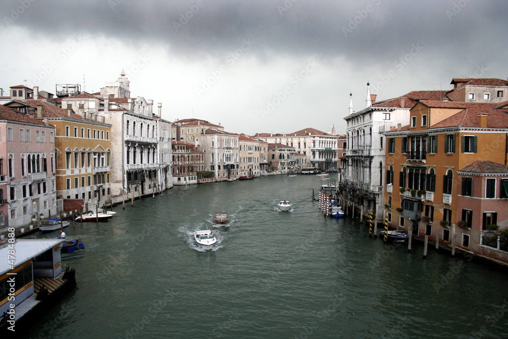 Rainstorm rolling into the Grand Canal, Venice