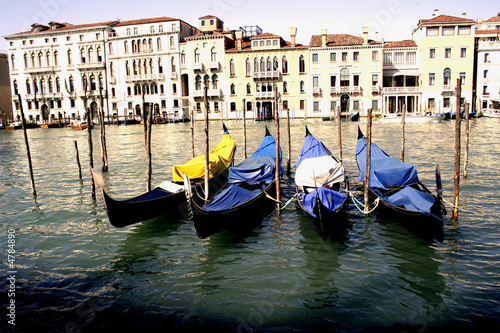 Gondolas resting, Venice © Mele Avery