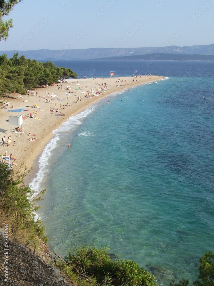 Naklejka premium Golden cape beach on Bol island in Croatia