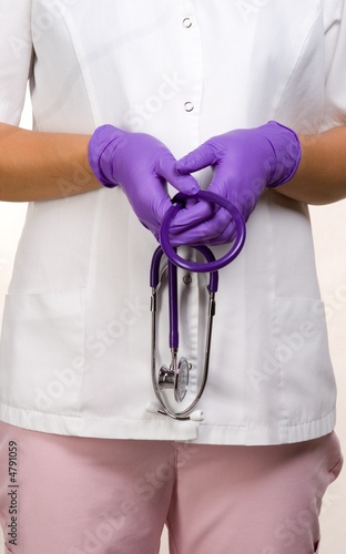 Purple stethoscope