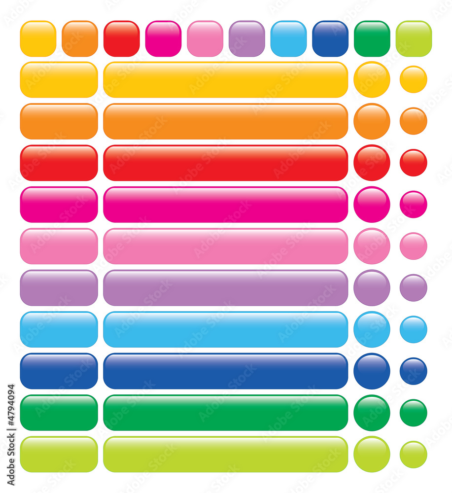 set of 10 glossy rainbow web blank buttons set of 10 glossy rainbow web blank buttons