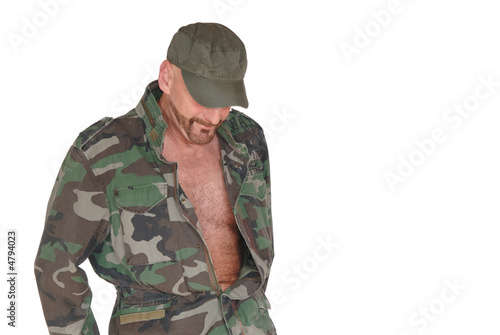 Middle aged pride soldier
