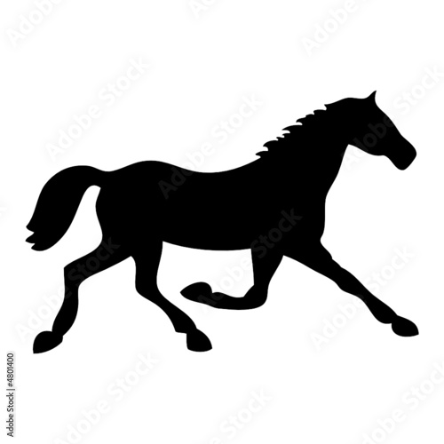 black horse silhouette vector tatoo
