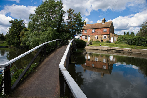 Stoke lock keepers cottage on the river Wey England photo