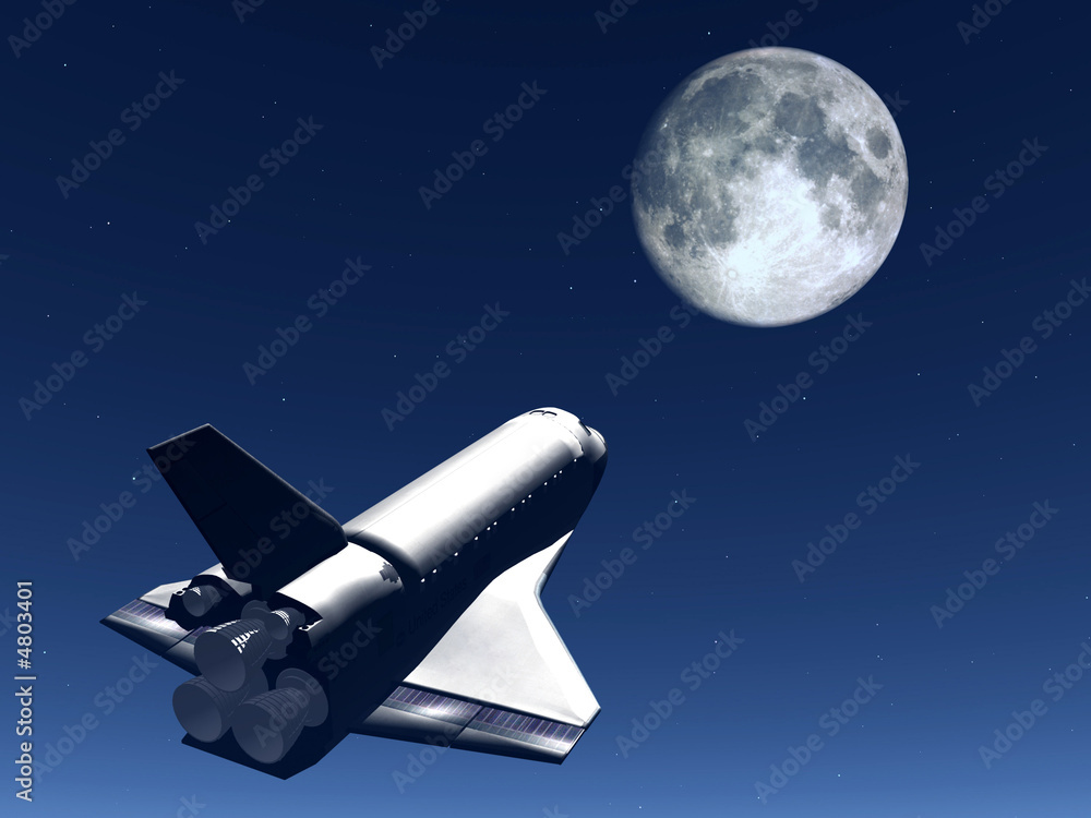 Naklejka premium Shuttle In The Sky 55