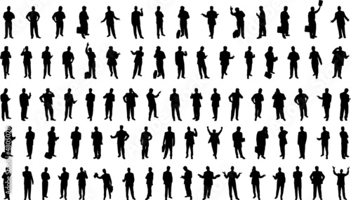 80 Vector Businessmen silhouettes