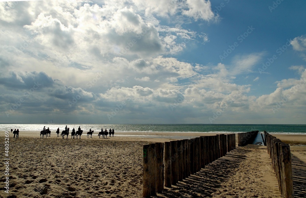 Fototapeta premium Reiten am Strand
