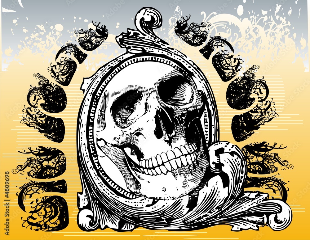 Fototapeta premium Classy skull illustration
