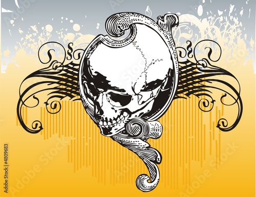 Tribal skull illustration