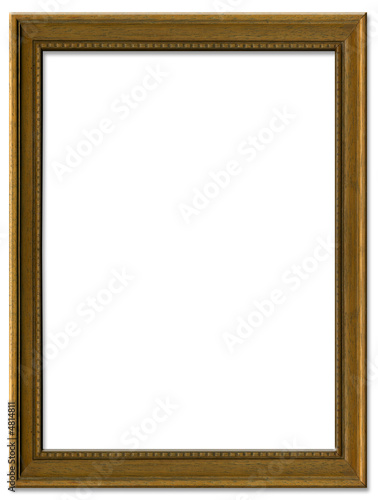 Simple brown empty picture frame border design © Wingnut Designs