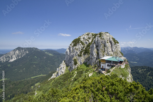 Tegernseer Hütte mit Buchstein, Oberbayern, Deutschland photo