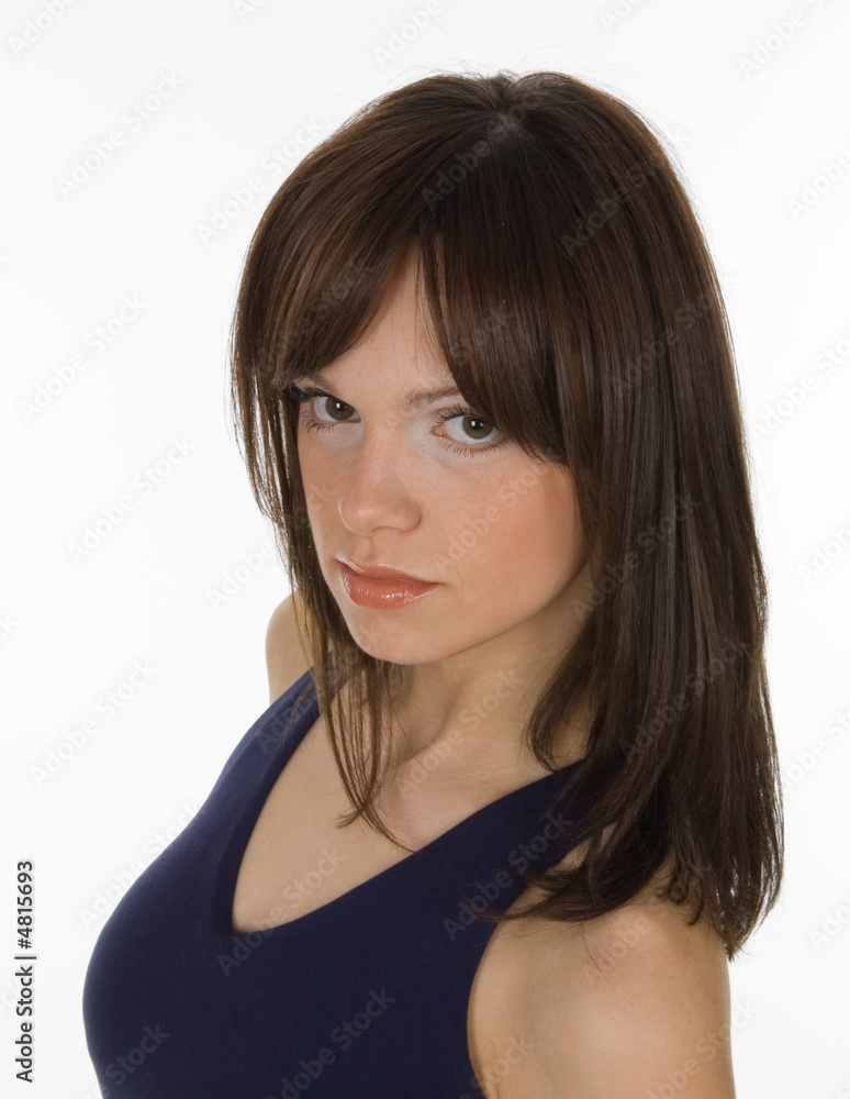 Beutiful brunette doing exercise witg hands weight Beutiful brunette doing exercise witg hands weight