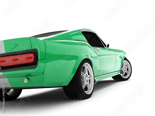 Canvas Print Green Classical Sports Car