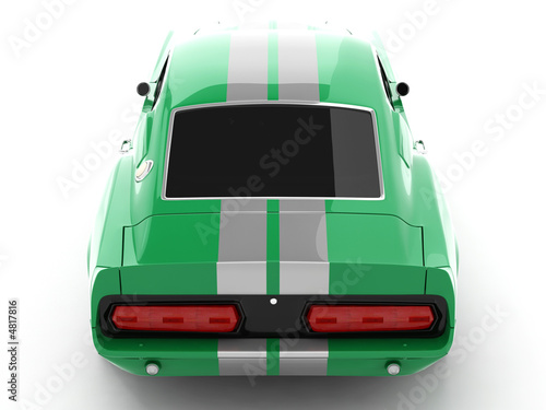 Canvastavla Green Classical Sports Car